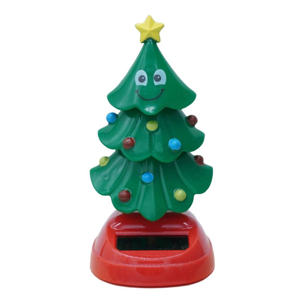 New Arrival Christmas Car Ornament 2025 Solar Dancing Christmas Tree Novelty Moving Christmas Tree For Car Dashboard