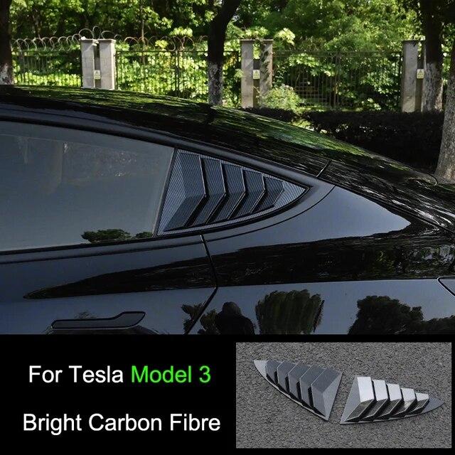 2 buc. Obloane triunghiulare din spate pentru mașină Parasolar triunghiular modificat pentru Tesla Model 3/Y Patch obturator pentru geam din spate ABS Shark Gill