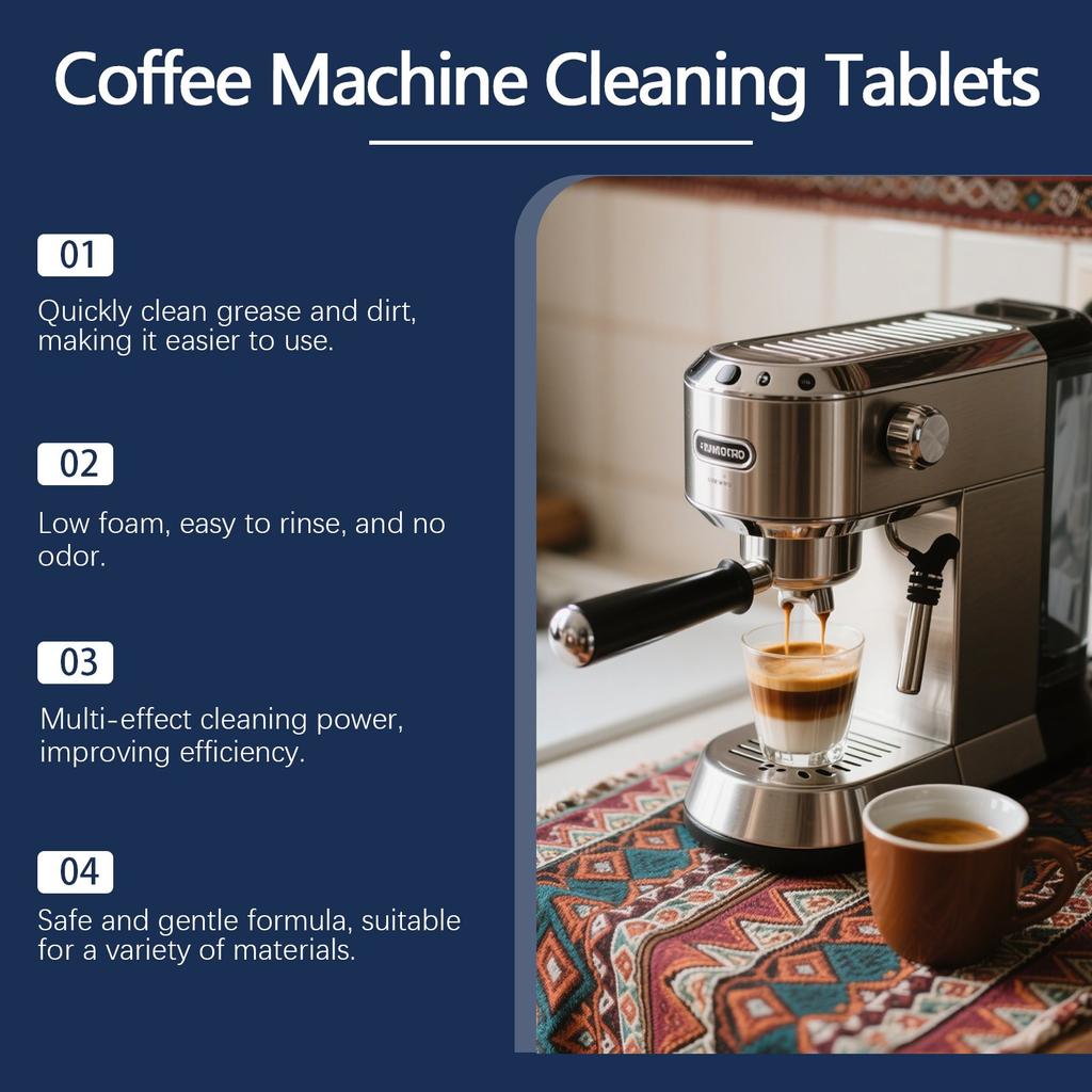 Coffee Machine Cleaner Descaling Tablets, Universal Cleaning Tablets To Remove Scale And Odor, Coffee Pot Descaling And Cleaning