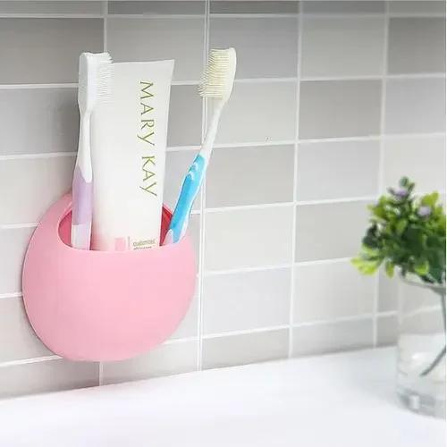 Bathroom Accessories Toothbrush Holder Wall Suction Cups Shower Holder Cute Sucker Toothbrush Holder Suction Hooks Bathroom Set