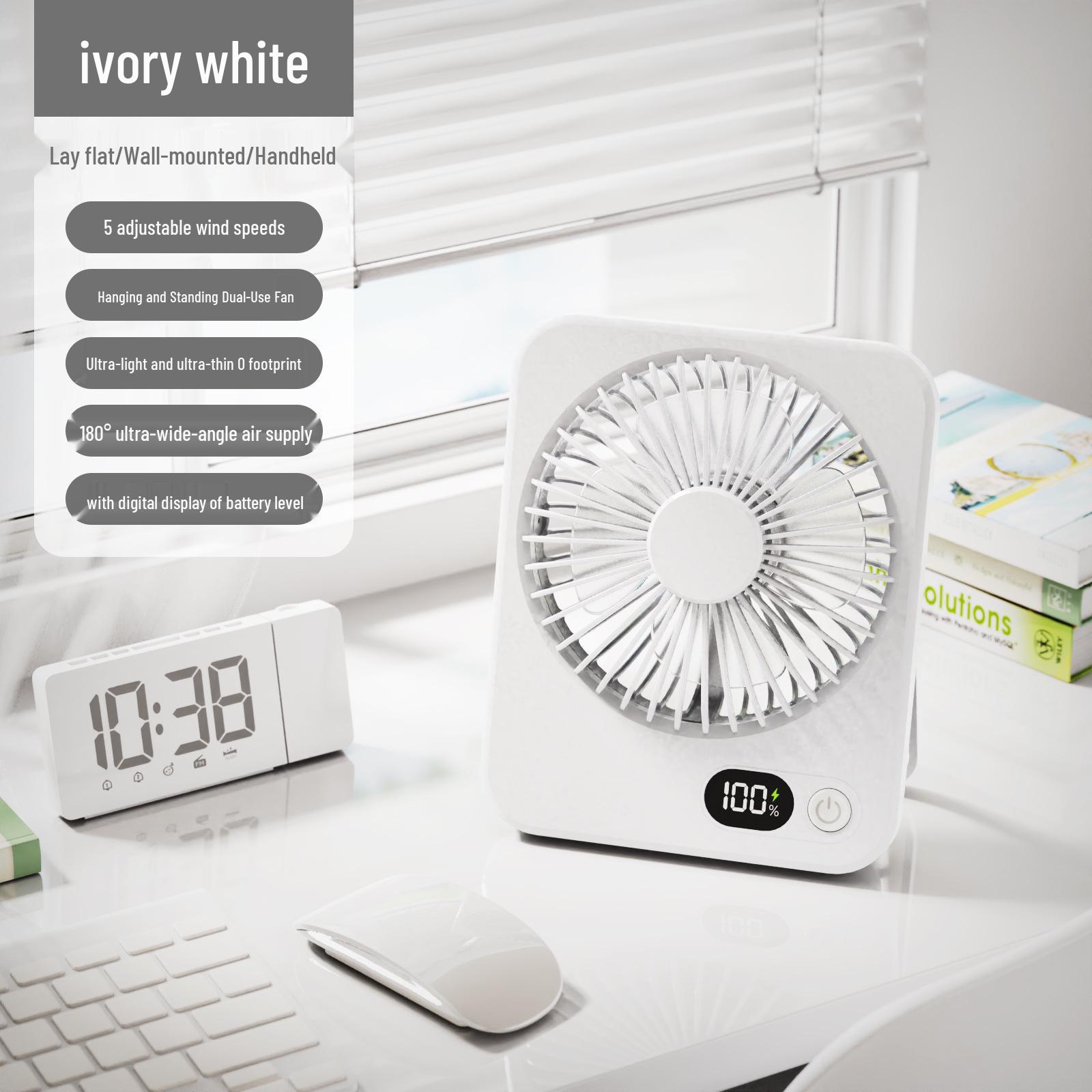 2026 Rechargeable Mini Fan: Long-Lasting, Silent, Wall-Mounted, Portable for Desktop and Dorm Desktop Fan