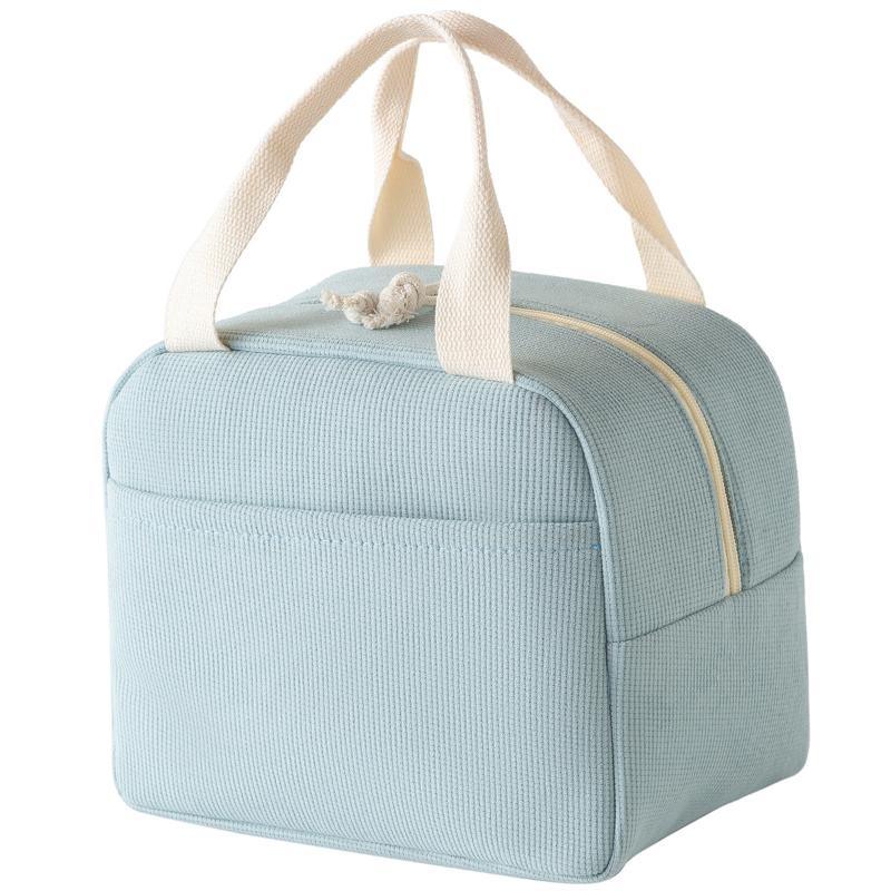 1Pcs Minimalist Portable Handbag Picnic Corduroy Insulated Lunch Bag Hand-Held Large Capacity Lunch Box Storage Bag