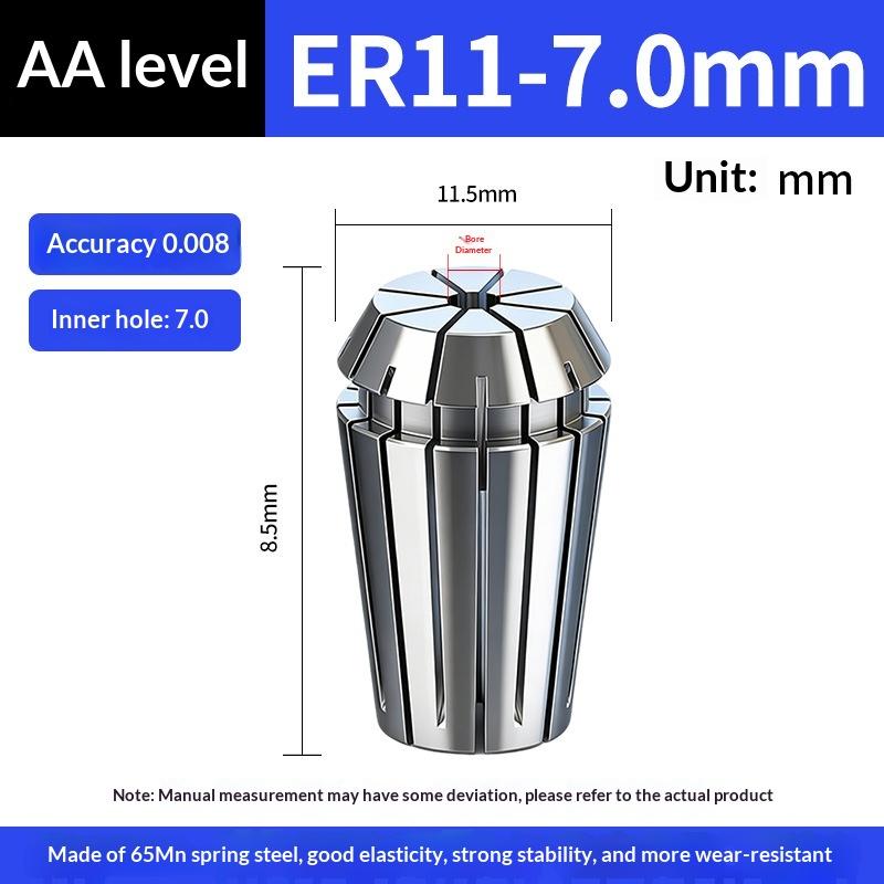 Er11 Er16 Er Spring Collet Chuck 0.005Mm Accuracy 0.008Mm For Cnc Milling Tool Holder Engraving Machine Spindle
