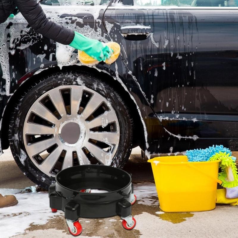 Mobile Car Wash Bucket with Wheels Wheeled Car Wash Cart Enhances Efficiency & keep Tools Hand for Organized Cleaning