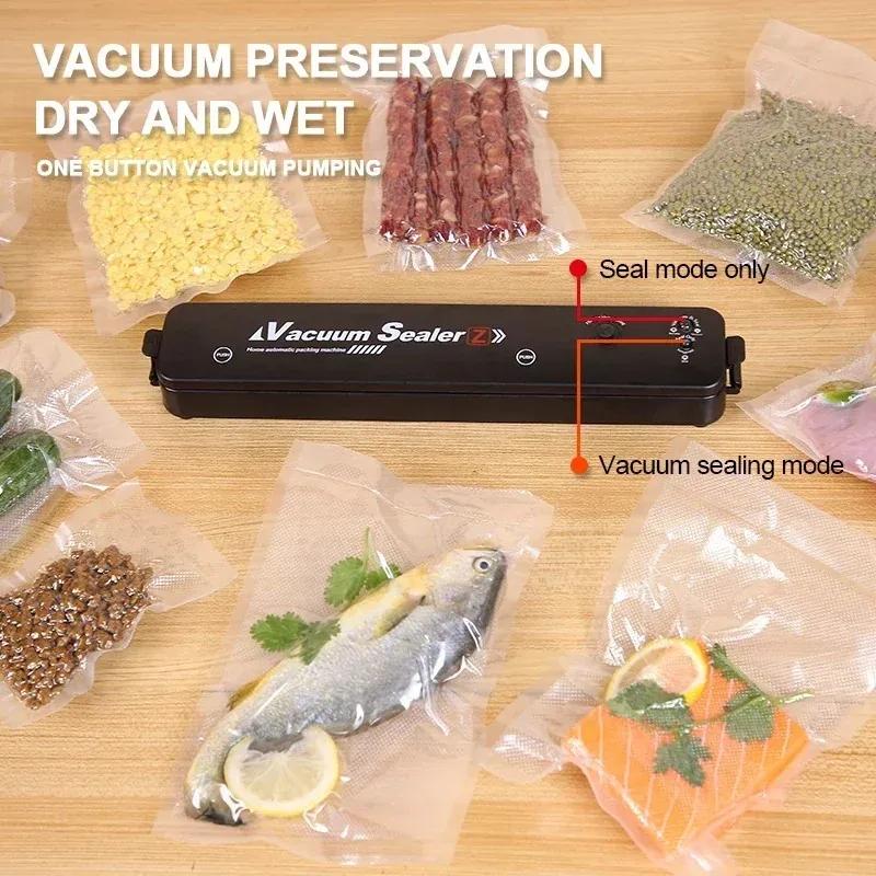 220V/110V Vacuum Sealer Packaging Machine with Free 10pcs Vacuum Bags Household Black Food Vacuum Sealer