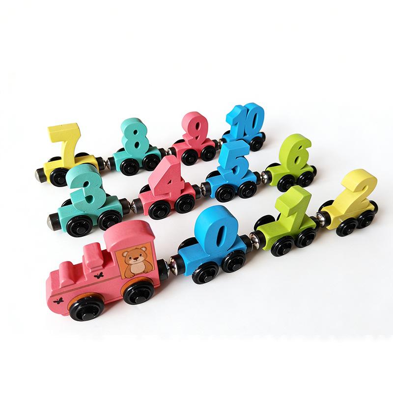 

Solid Wood Magnetic Number Train Blocks for Early Childhood Education