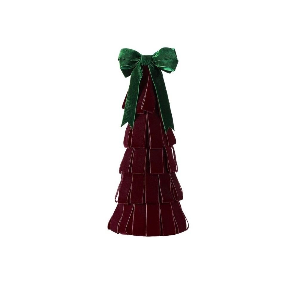 Handmade Velvet Christmas Tree Ornament DIY Tabletop Xmas Tree Home Decoration