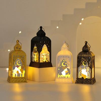 1 SET Middle East Arabian Led Electronic Candle Light New Castle Lantern Wind Light Home Decoration Pendant Festival Supplies