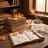 Fall Leaves Metal Bookmarks with Chain Pendant Novel Fiction Page Marker Page Divider for Book Lover Teacher Adult