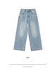 Summer Rhinestone Girls' Wide-Leg Jeans: Loose, Versatile, Straight-Leg Long Pants