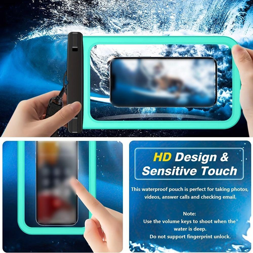 Touchable Screen Mobile Phone Bag Waterproof Swimming Storage Bag Outdoor Sports