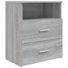 Table de chevet - Sonoma gris - 50x32x60 cm - 2 tiroirs - Bois d'ingénierie