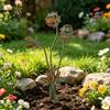 Whimsical Garden Stake Carnivorous Plant Decoration Rusty 2D Flat Flytrap Sculpture for Yard Art Lawn Flower Bed Planter Unique