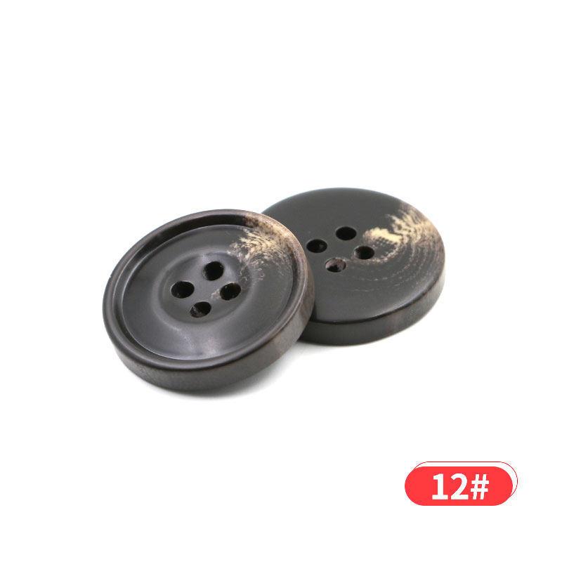 Nasturi din rășină cu model negru, pentru haine, nasturi versatili pentru costum, nasturi rotunzi pentru haine de lână pentru bărbați și femei