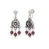 Dreamcatcher Tassel Earrings for Women - Wine Red Beads, Hanfu Style, High-End Design