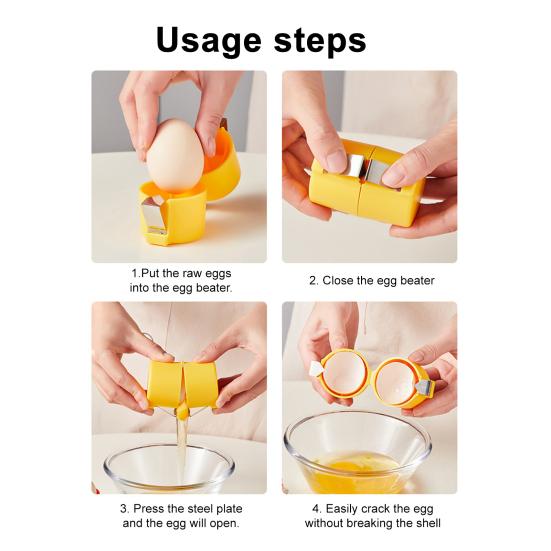 Egg Shell Opener with Heart Egg Ring Handheld Kitchen Egg Tool Egg Shell Cutter for Hard Boiled Eggs Easy Cracking Peeling
