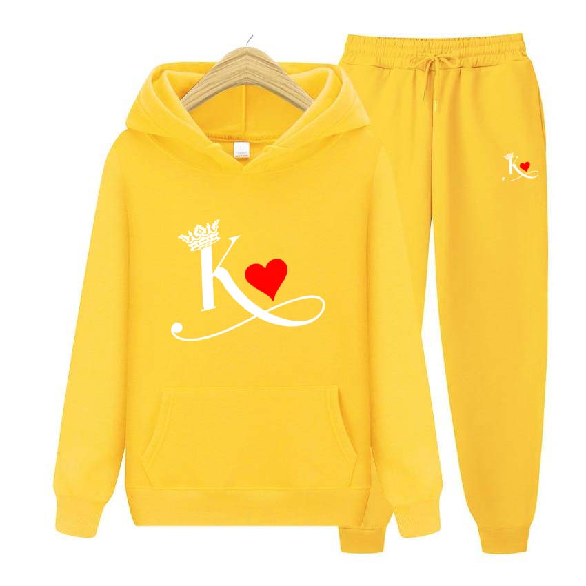 Pánské soupravy Mikina s potiskem K Sportovní souprava Tepláková souprava 2dílná souprava Mikina+kalhoty Pánská tepláková souprava Zimní souprava Sportovní