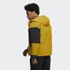 Adidas Color-Block Hooded Down Jacket Men Outerwear Yellow H23091