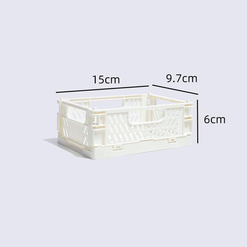 

1-3 шт. Пластиковый складной ящик для хранения Складная коробка Корзина Штабелируемые ящики Органайзер Портативный White S