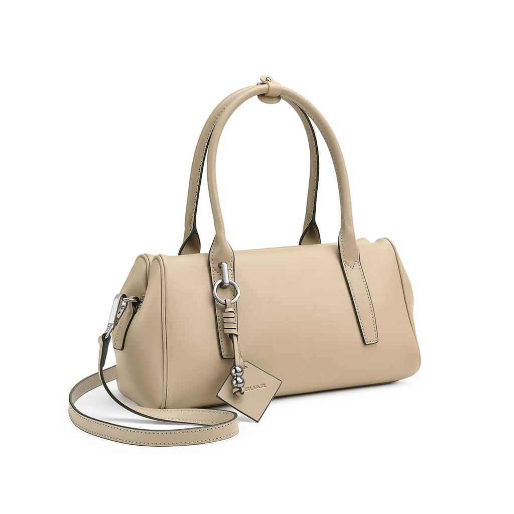 New JAGUAR Synthetic Leather Shoulder Bag, Handbag Women's Ecru/Black/Sand JL12301931