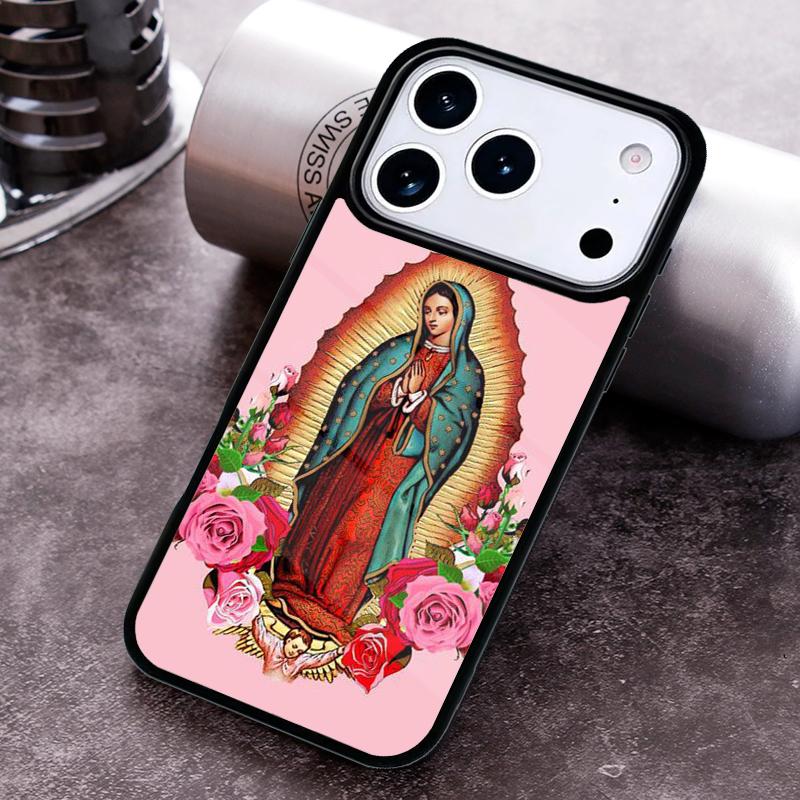 Virgin Mary Phone Case For iPhone 17,16e,15,14,13,12,11,Mini,Pro,MAX soft Silicone Cover