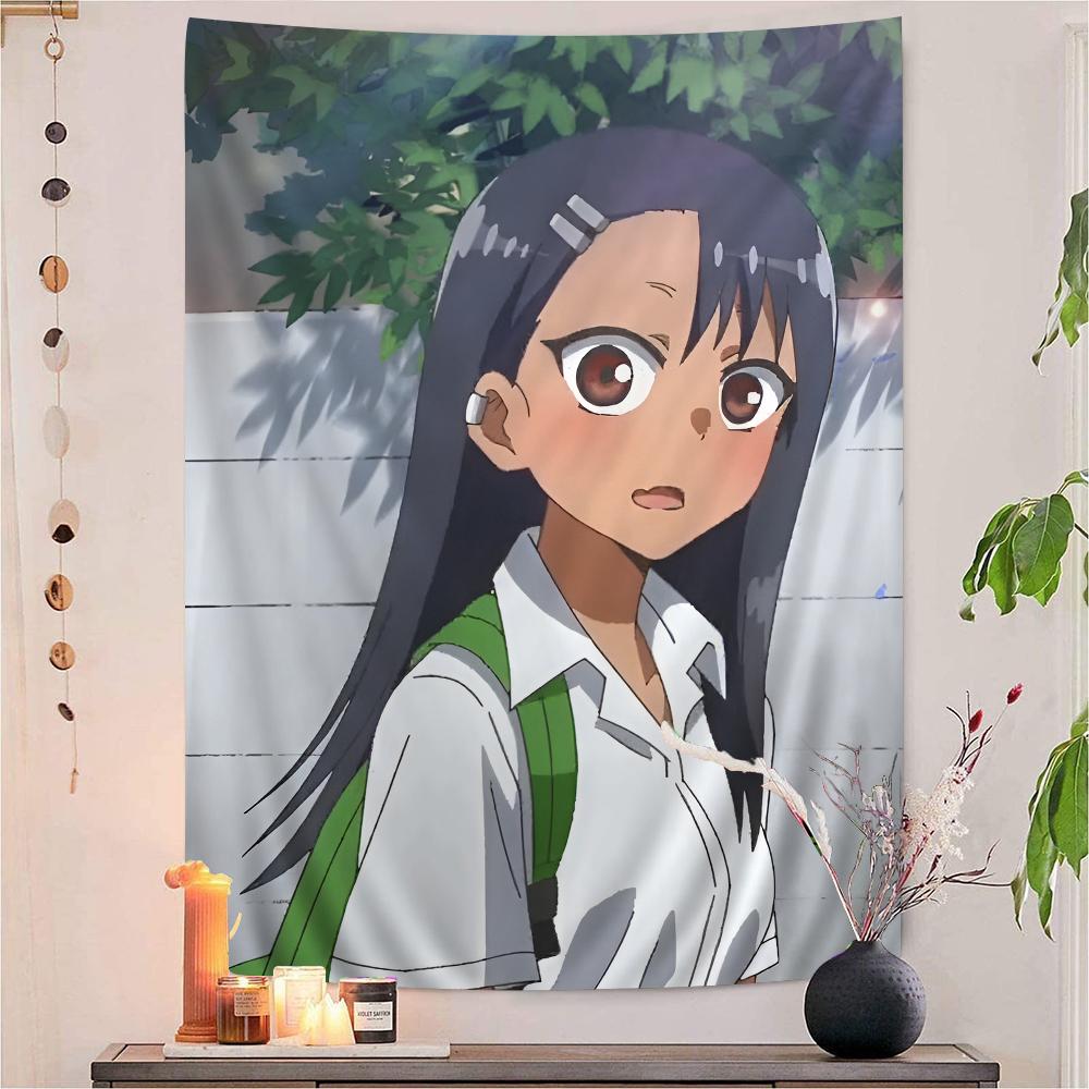 Anime Nagatoro San Tapestry Art Printing Japanese Wall Tapestry Anime Wall Hanging Home Decor
