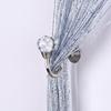 Exquisite 2PCS Curtain Holdback Drapery Holders with Clear Crystal Ball Silver