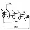 Wall-mounted clothes hanger 30x11cm black