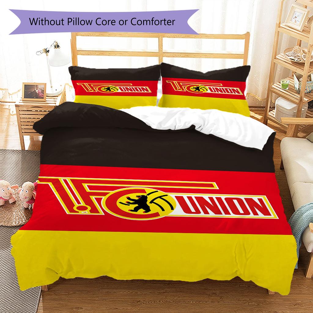 Union Passion Bettwäsche Steppdecke Set Bettbezug Kissenbezug Heimdekoration Geburtstagsgeschenk (1 Bettbezug + 2 Kissenbezüge, ohne Füllung)