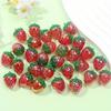 5/10pcs Acrylic Strawberry Beads Transparent UV Plated Decorative Beads, Colored Strawberry Beads, Beads and Bead Accessories,