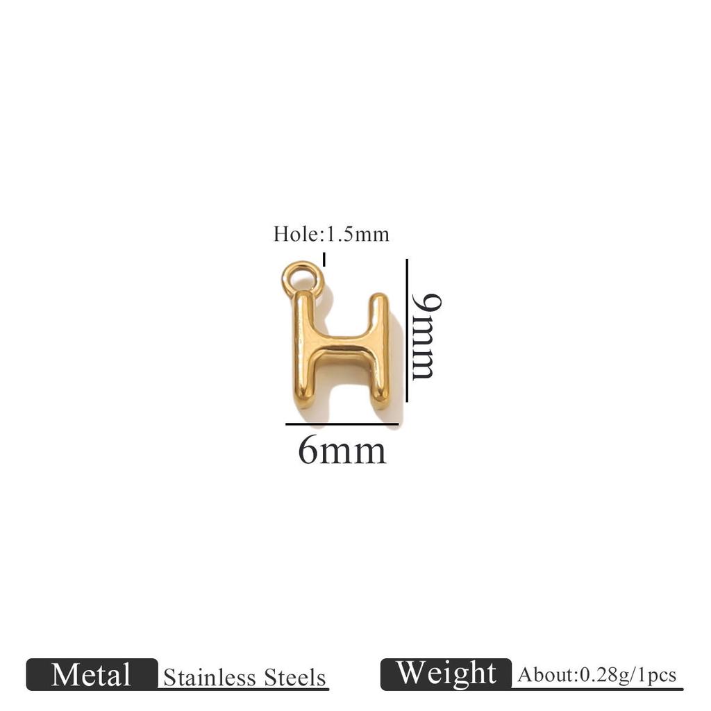 Yori 10pcs/lot Stainless Steel 26 Letters A-Z Mini Ring Letters Diy Handmade Jewelry Making Accessories Wholesale