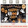 Party Backdrop Halloween Castle Flat Spooky Pumpkin Ghosts Witches Parties Birthdays Event Photo Background Front Door Decor