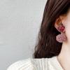 Curly Plush Heart Earrings: Trendy Autumn/Winter 2024 Design for Women