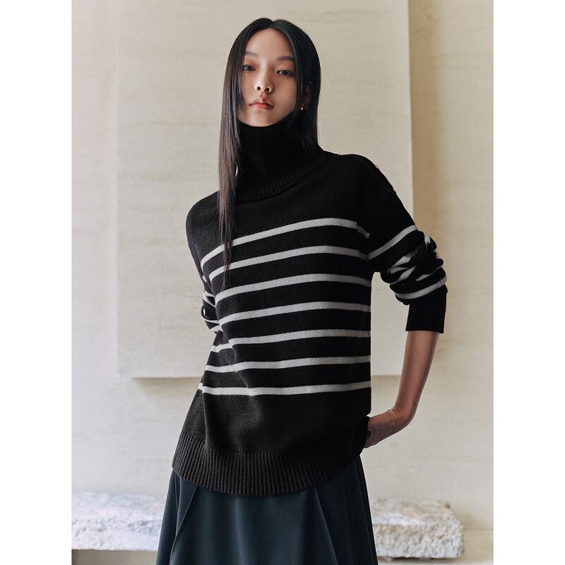 PEACEBIRD Women's Striped Knit Sweater