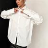 Simple workplace pure cotton white shirt women's 1116 summer loose outer with lazy stacking loose women's shirt women's clothing