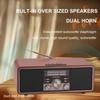 Wooden Retro Bluetooth Speaker  Home Dual Speaker Plug-in Radio