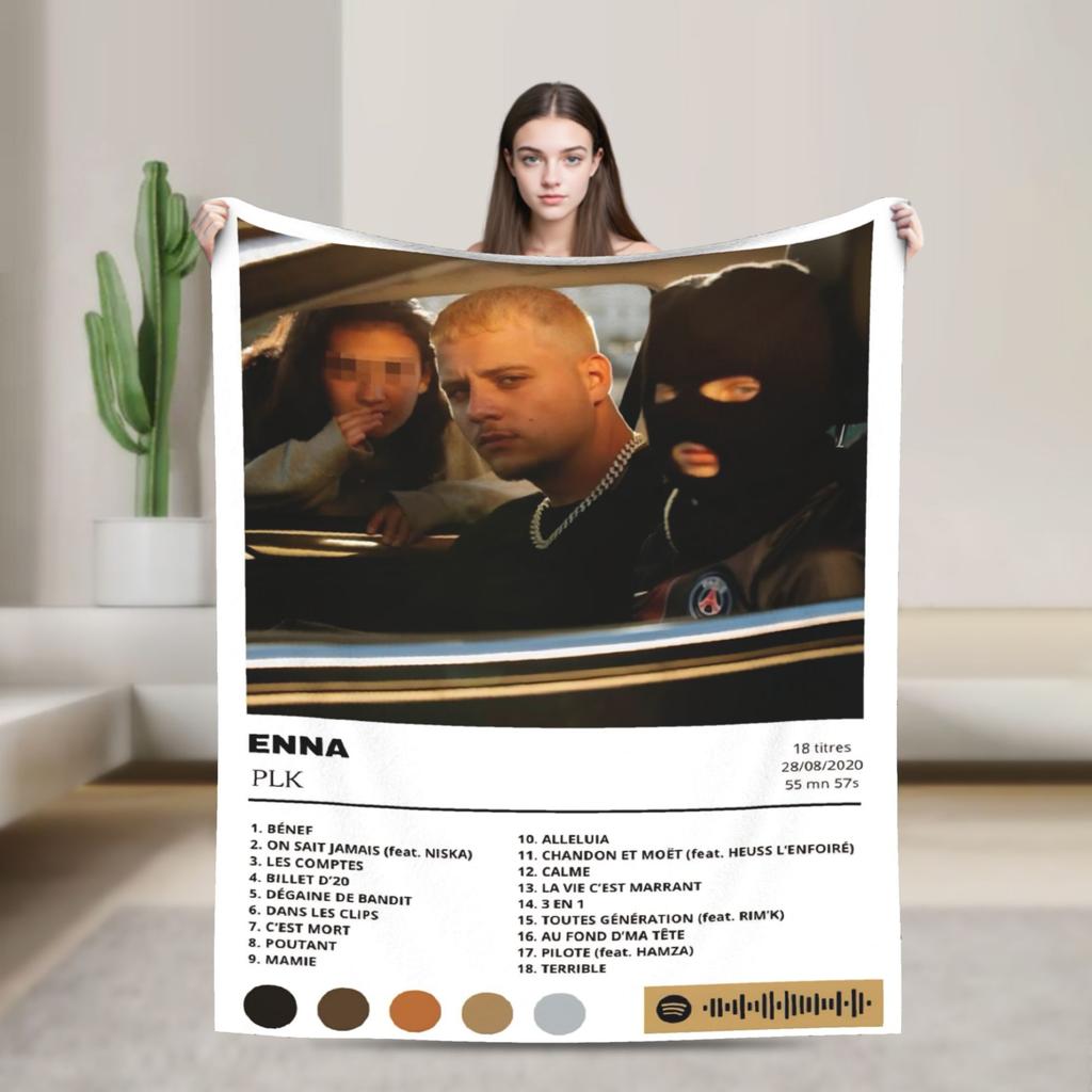 PLK French Rapper Photo Blankets Super Soft Funny Plush Throw Blanket For Home Decor Airplane Travel Flannel Bedspread Bed Cover
