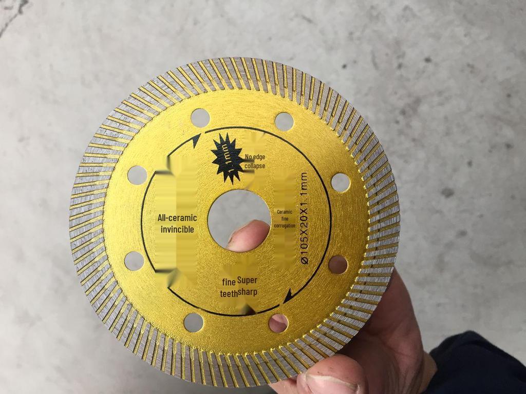 Corrugated Diamond Saw Blade for Ceramic, Microcrystalline Stone, Tile & Marble Cutting