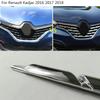 Car Cover Protection Detector ABS Chrome Trim Front Up Grid Grill Grille Racing 7pcs For Renault Kadjar 2016 2017 2018