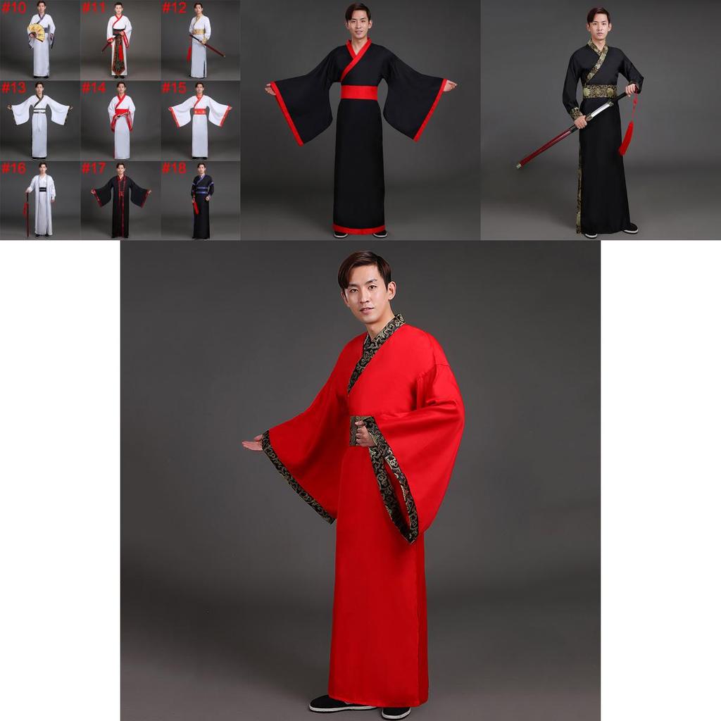 Unisex Gammel Kinesisk Hanfu Med Løst Og Komfortabelt Fuldkropsdesign