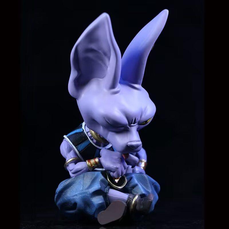 Atemberaubende Dragon Ball Z Figur Plüsch Gott Beerus Sitzende Pose PVC Statue Sammlermodell