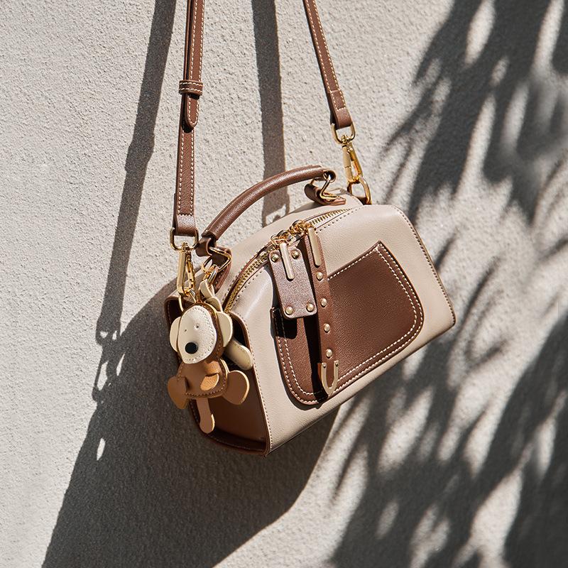 Mrs. Qiao Handbag for Women 2025 New Crossbody Bag Genuine Leather Pillow Bag High-end Feel Women's Shoulder Bag