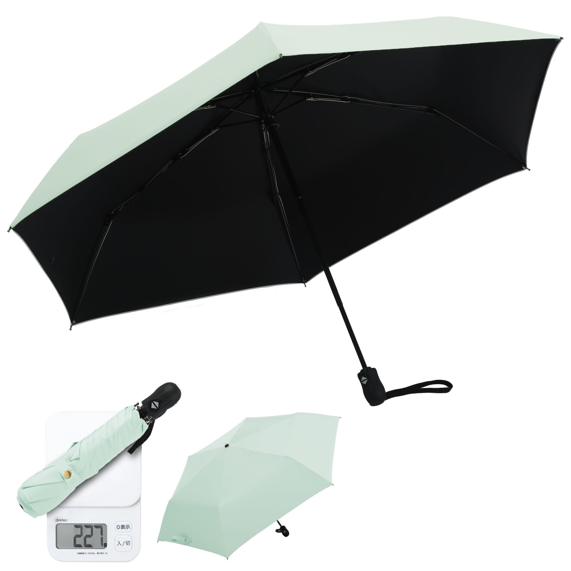 

складной зонт с защитой от УФ-излучения, теплового удара и солнца, портативный для солнечной и дождливой погоды. Отличный подарок для ультралегкого, блокирующего УФ-излучение, блокирующего тепло. зелёный