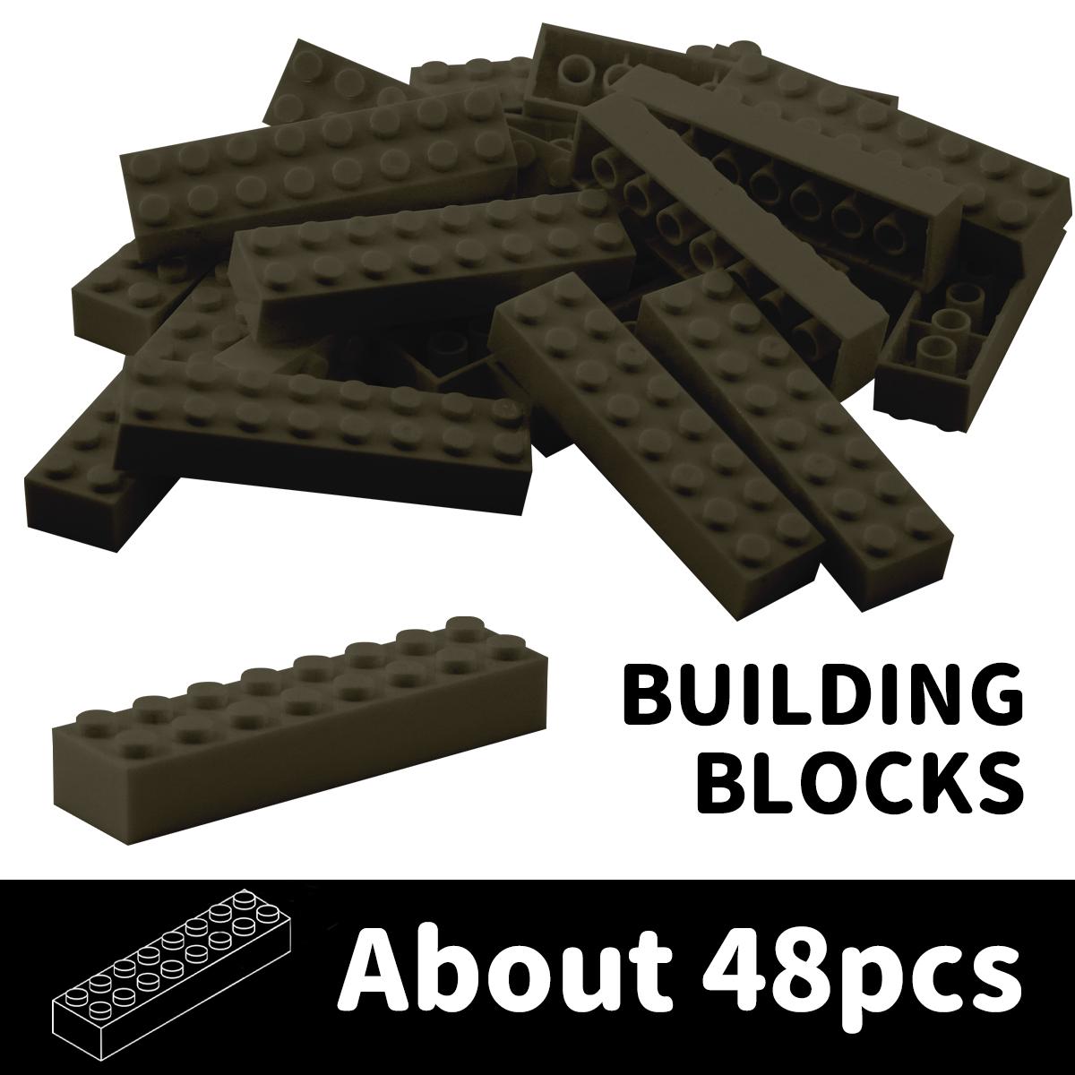 

200g 2x8 DlY Building Blocks Thick FiguresBricks Dots Learning Imaginative SizeCompatible Including Plastic Playthings forChildren 200g 2x8 high brick коричневый