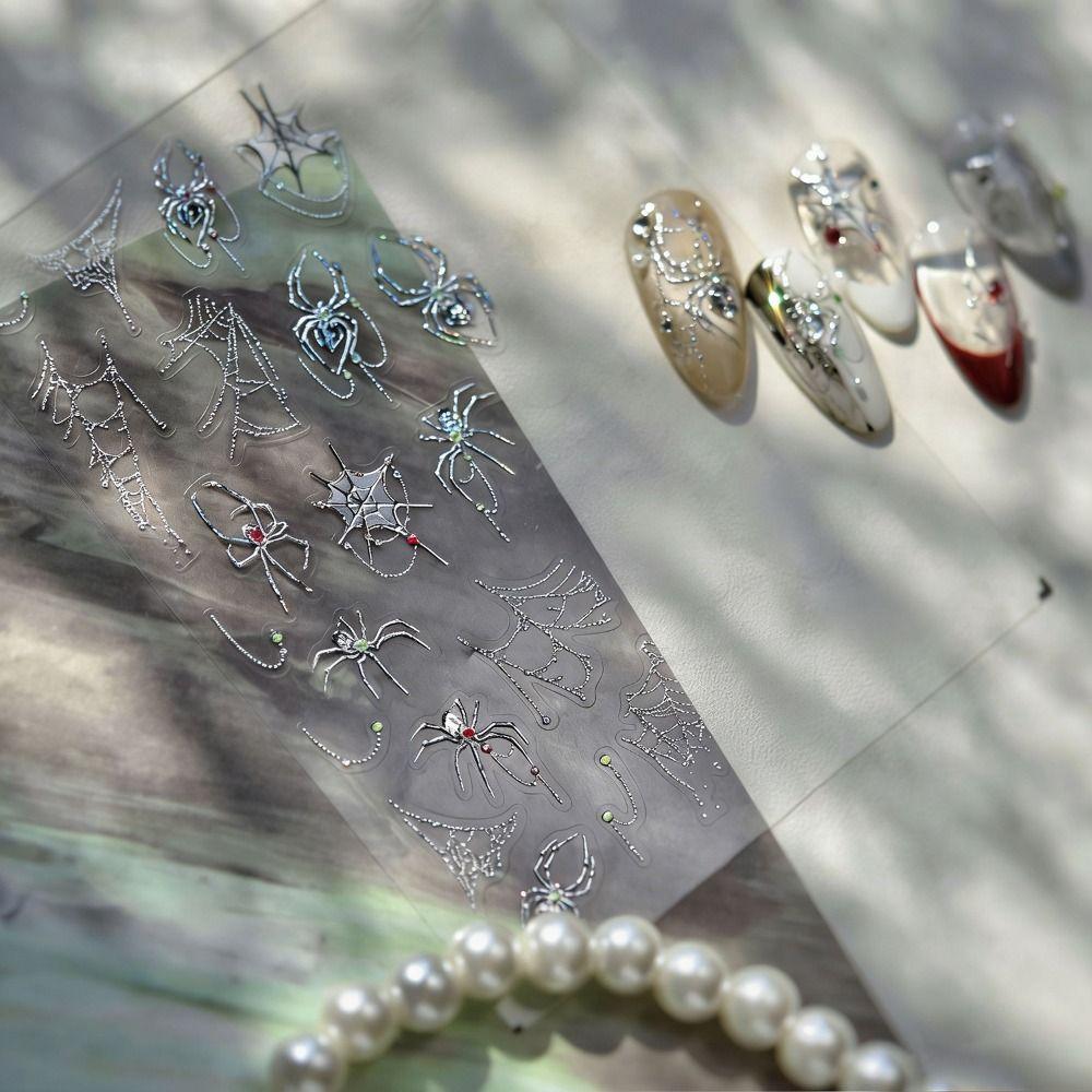 Luxury Self Adhesive Nail Bronzing Spider DIY Manicure Decoration Nail Decals  Manicure DIY