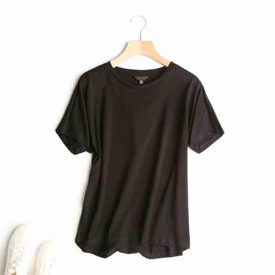Withered Summer T Shirt Women England Style Simple Solid O-Neck Cotton Match Basic Harajuku Tshirt