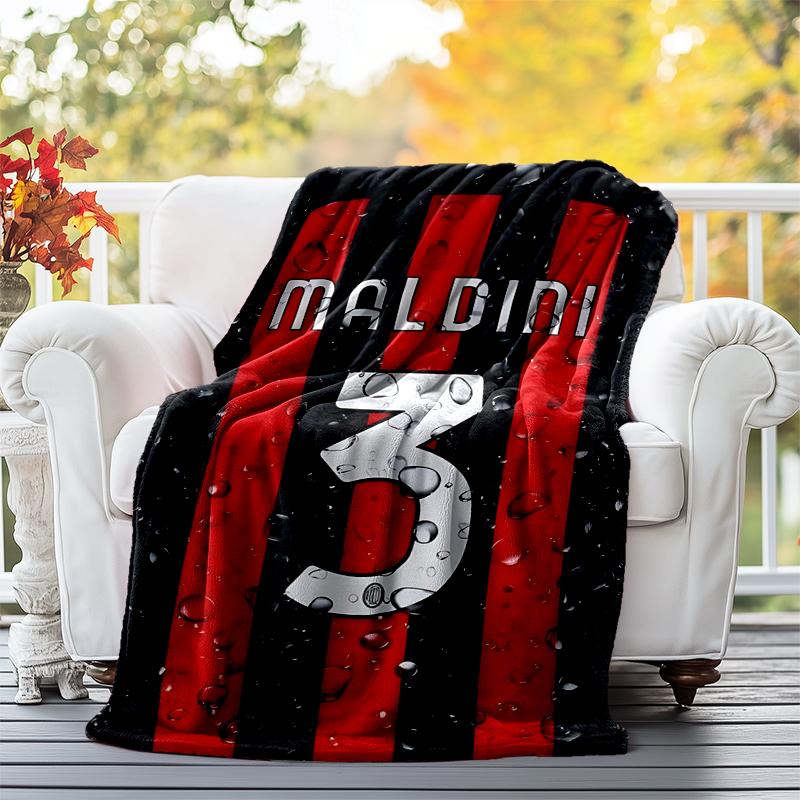 Maldini Flannel Blanket Soft All-Season Throw, Design for Camping, Car Travel, Hiking Sofa, Bed, Office Perfect Gift for Parties