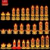 Smokeless LED Candle Light for Buddha Worship - Battery Operated, Flickering Flame, High Brightness