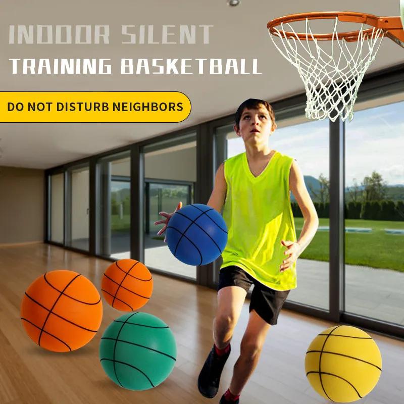 Palla Muta Rimbalzante Pallacanestro Silenziosa da Interno 18cm Pallacanestro in Schiuma Palla Morbida Silenziosa Giocattolo Palla da Basket Rimbalzante Giochi Sportivi per Bambini Regalo