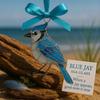 Handcrafted Bird Ornament with Blessing Card Unique Coastal-Inspired Bird Decoration for Christmas Tree And Home Artistic Bird Keepsake